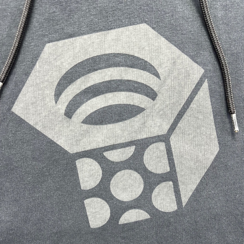 Mountain Hardwear Logo Hoodie Mens Large Black Faded Gorpcore Pullover Outdoor - Picture 8 of 16
